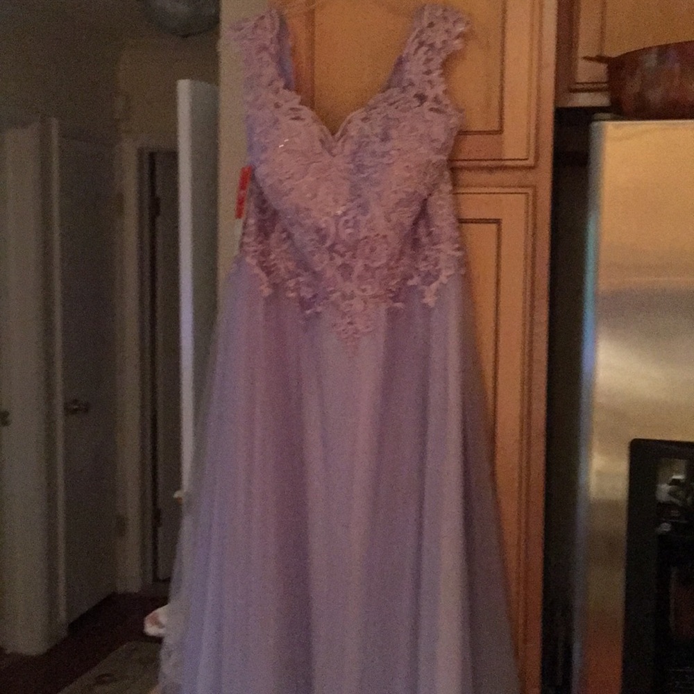 Beautiful tulle and appliqué gown